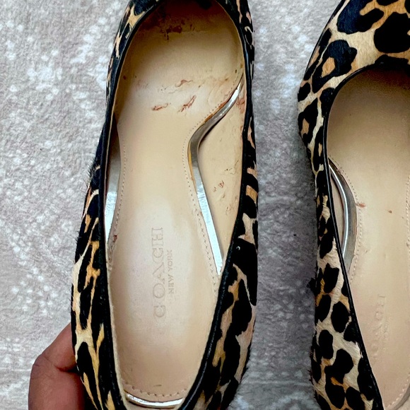 COACH Mohair Leopard Stiletto Heels - Picture 5 of 6